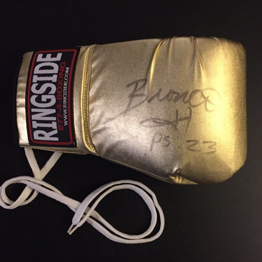 Bronco McKart Boxing Champ signed RINGSIDE Glove